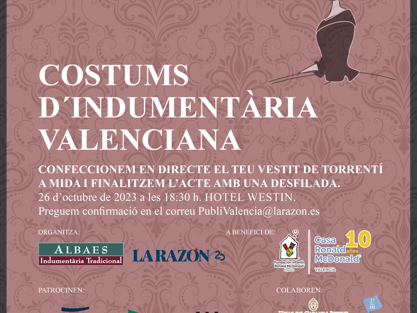 Nuestra Federación colabora en el Desfile Solidario "Costums d'Indumentària Valenciana"